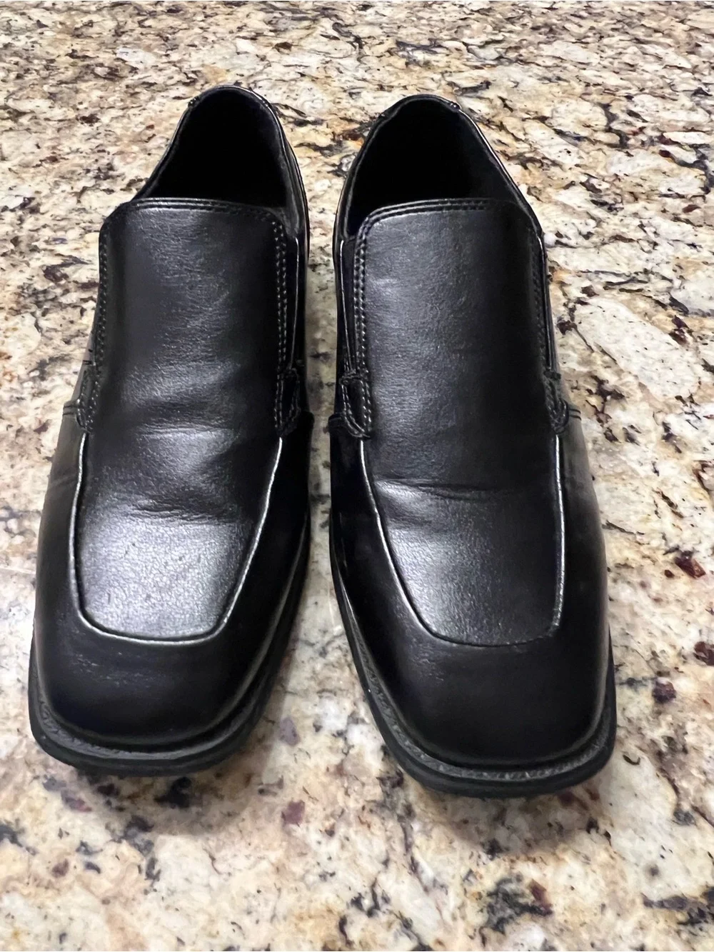 Sonoma Black Leather Slip-On Loafers for Men